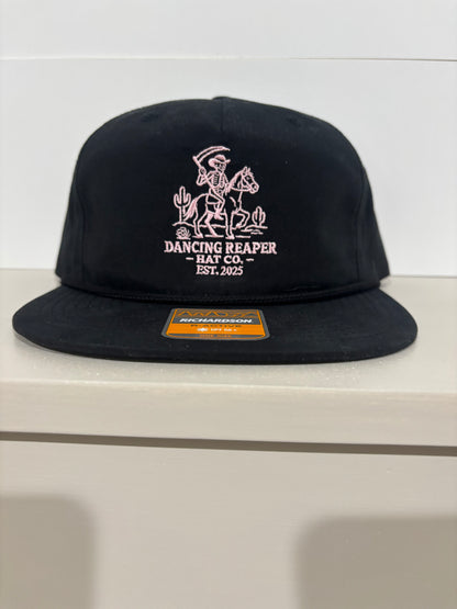 Dancing Reaper Embroidered Logo Hat Black W/Pink