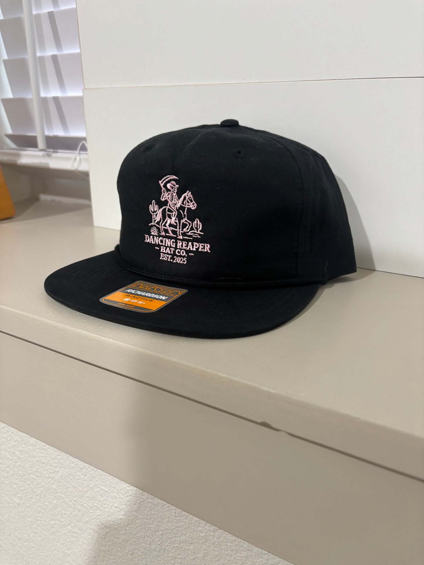 Dancing Reaper Embroidered Logo Hat Black W/Pink