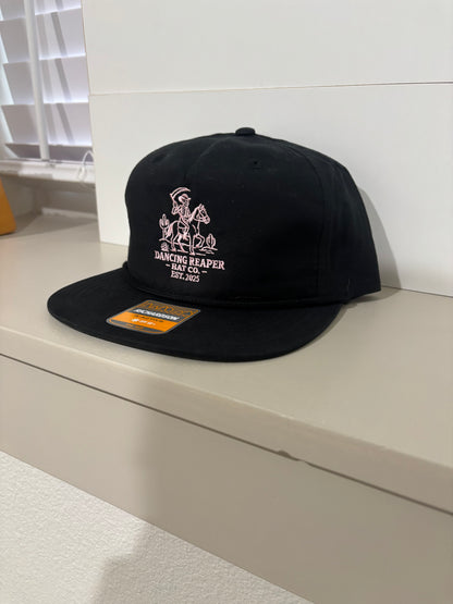 Dancing Reaper Embroidered Logo Hat Black W/Pink