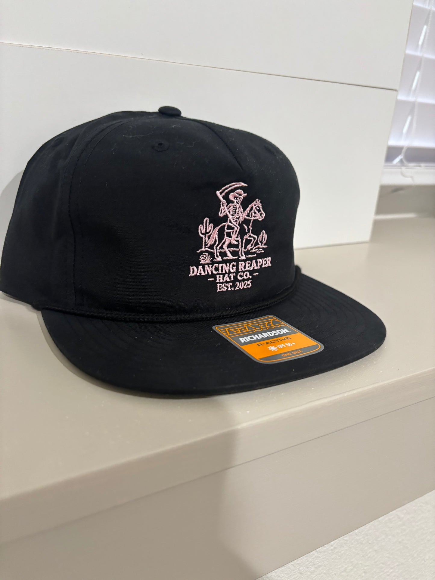 Dancing Reaper Embroidered Logo Hat Black W/Pink