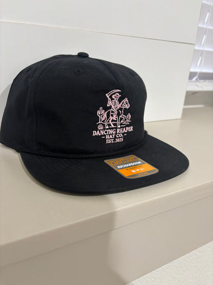 Dancing Reaper Embroidered Logo Hat Black W/Pink
